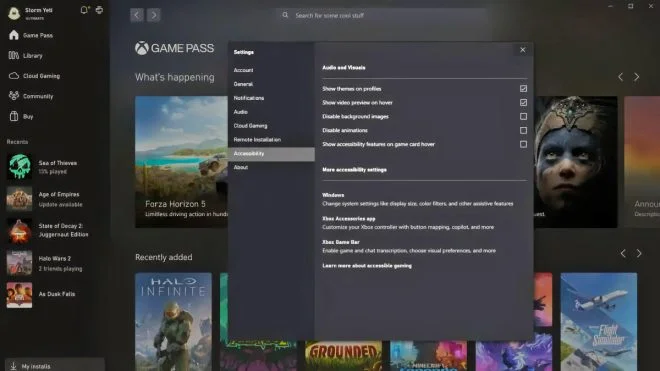 L'app Xbox pour PC permet désormais de trouver des jeux selon leurs  fonctions d'accessibilité et durée