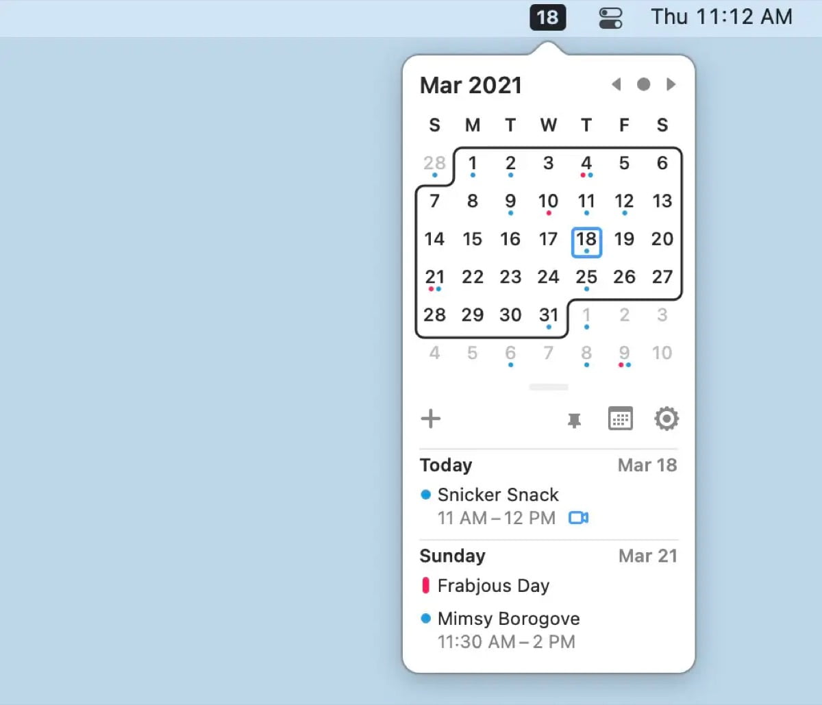 Cette petite app intègre votre calendrier dans la barre de menu sur votre Mac